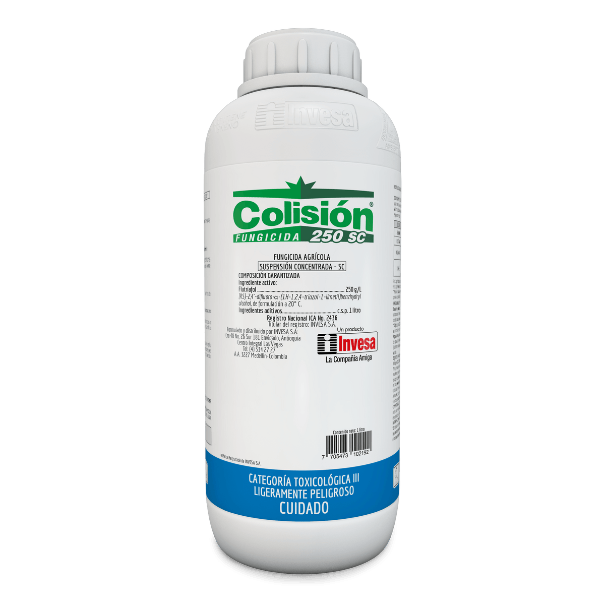 FUNGICIDA QUÍMICO FLUTRIAFOL COLISIÓN 250