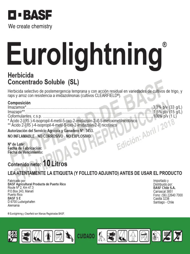 Herbicida Imazamox Eurolightning SL
