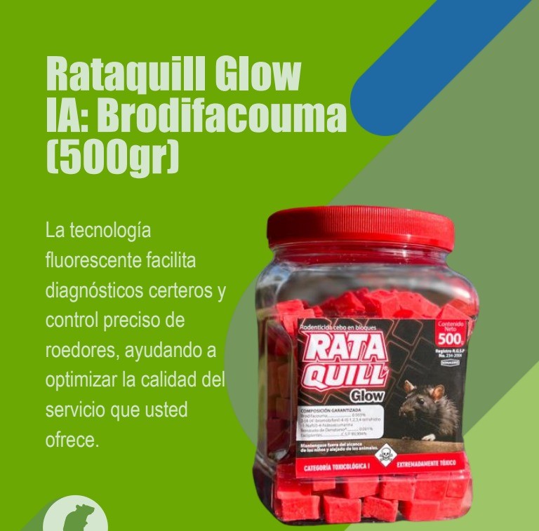 Rodenticida Anticoagulante en Gránulos - Rataquill Glow