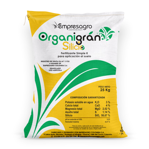 FERTILIZANTE GRANULADO ORGANIGRAN SILICIO