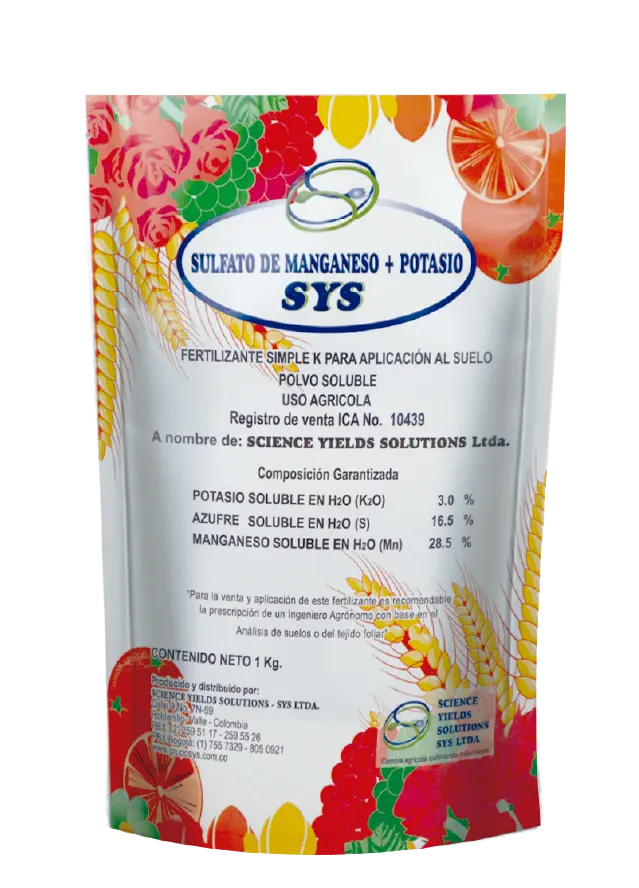 FERTILIZANTE SULFATO MANGANESO+K