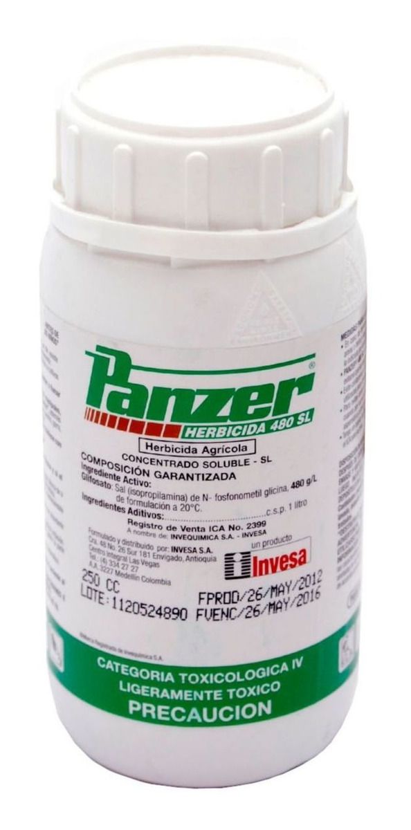HERBICIDA GLIFOSATO PANZER 480 SL NO SELECTIVO - 1lt