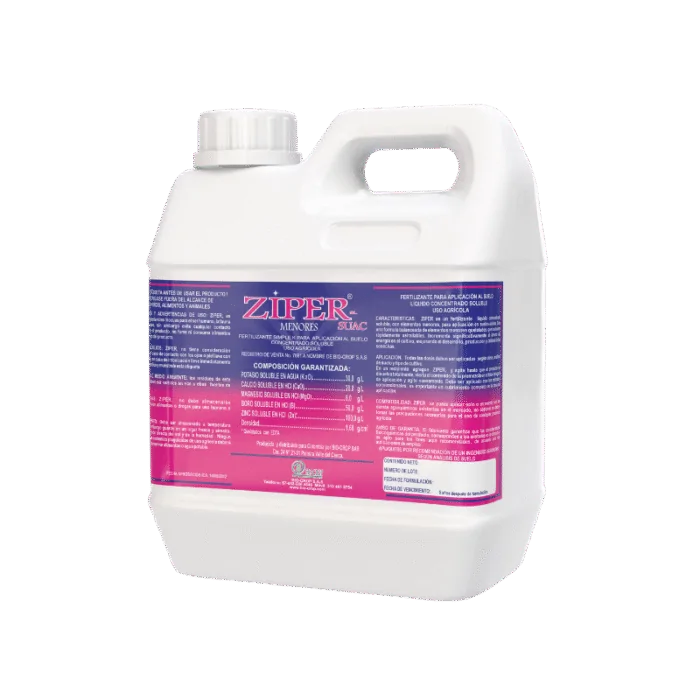 ELEMENTOS MENORES QUELATADOS ZIPER SUAC