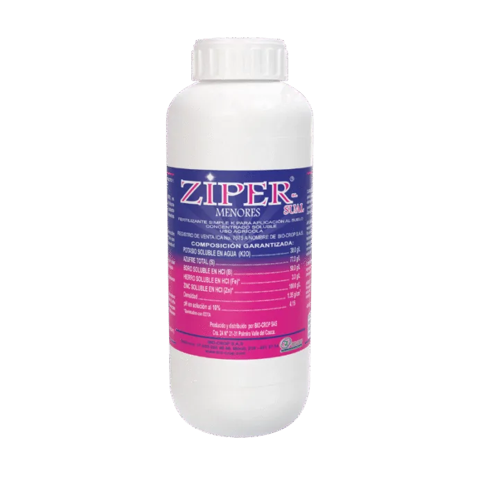 ELEMENTOS MENORES QUELATADOS ZIPER SUAL SL