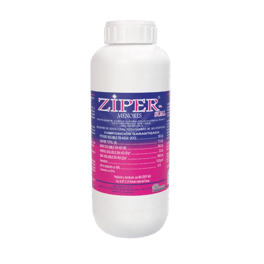 ELEMENTOS MENORES QUELATADOS ZIPER SUAL SL