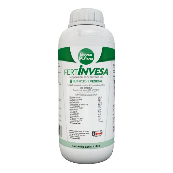 FERTILIZANTE FOLIAR FERTINVESA BANANO Y PLÁTANO