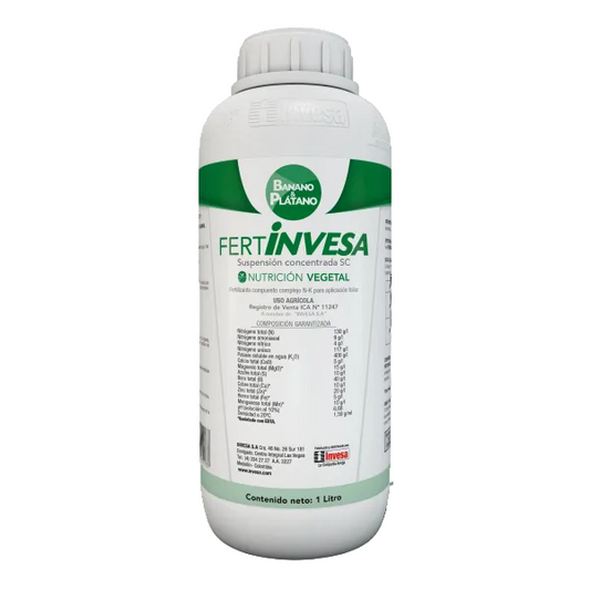 FERTILIZANTE FOLIAR FERTINVESA BANANO Y PLÁTANO