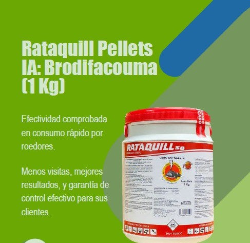 Rodenticida con Brodifacouma - Rataquill Pellets