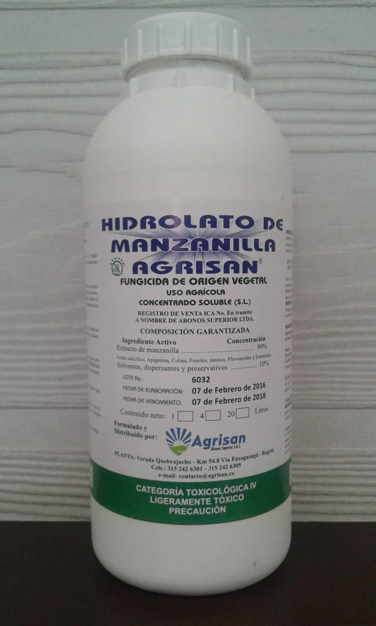 FUNGICIDA ORGÁNICO HIDROLATO DE MANZANILLA