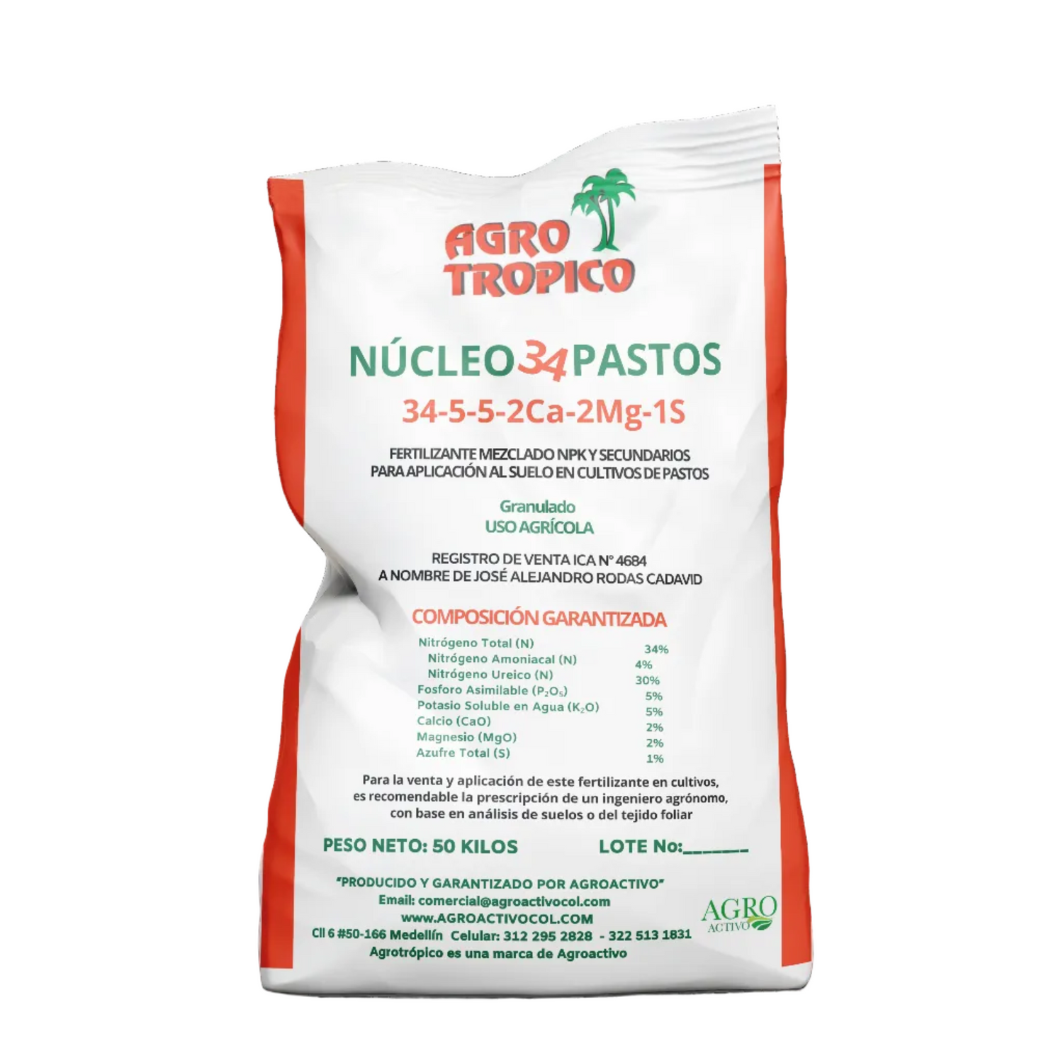 Fertilizante nucleo 34 pastos