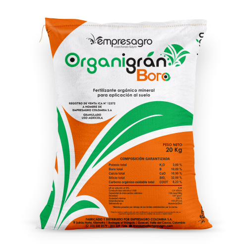 FERTILIZANTE GRANULADO ORGANIGRÁN BORO