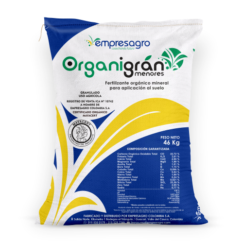 FERTILIZANTE GRANULADO ORGANIGRAN MENORES Agroactivo