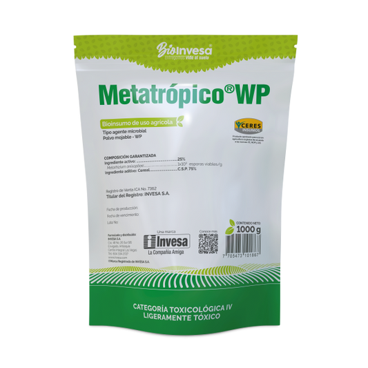 INSECTICIDA MICROBIOLÓGICO METATRÓPICO WP