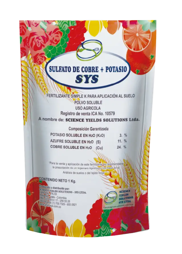 FERTILIZANTE SULFATO DE COBRE+K