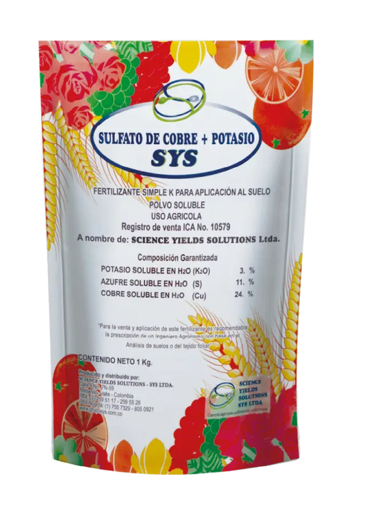FERTILIZANTE SULFATO DE COBRE+K