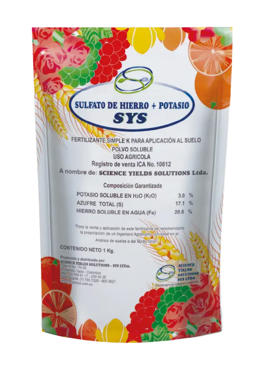 FERTILIZANTE SULFATO DE HIERRO + K