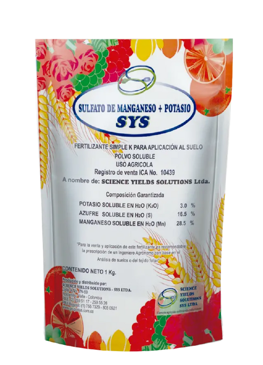 FERTILIZANTE SULFATO MANGANESO+K