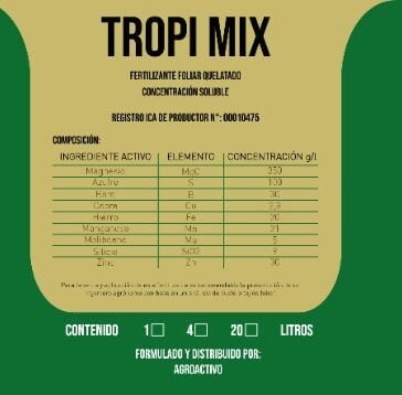 FERTILIZANTE FOLIAR QUELATADO TROPI MIX