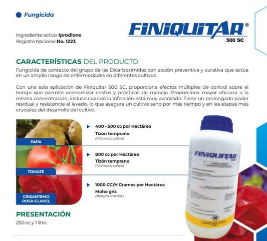 IPRODIONE FUNGICIDA FINIQUITAR 500 SC