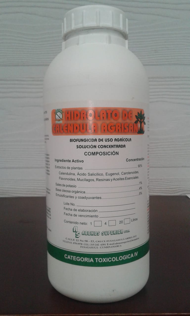 FUNGICIDA BOTÁNICO HIDROLATO CALÉNDULA