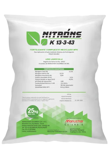 Fertilizante Nitróns K 13-3-43